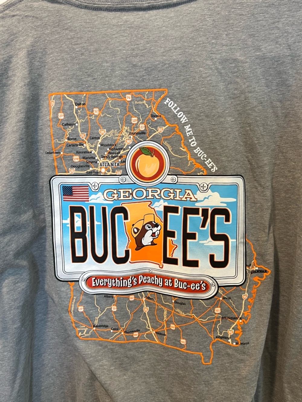 Buc-ee’s Georgia Short Sleeve T-Shirt - Gray